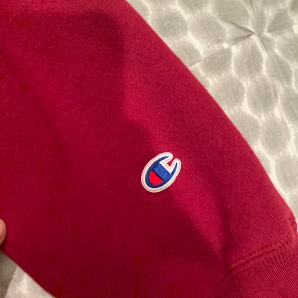 Mens Cranberry Tart Champion Sweatshirt - Picture 2 of 3